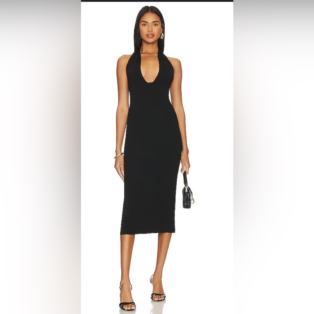 WeWoreWhat Black Halter Dress